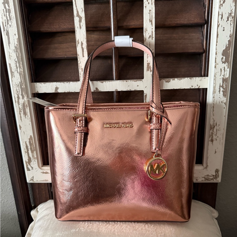 Michael Kors Jet Set Travel Extra-Small Rose Gold Tote